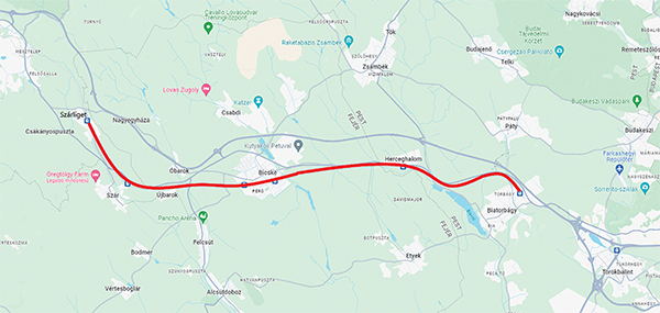 1. ábra.	A Biatorbágy–Szárliget-vonalszakasz áttekintő térképe